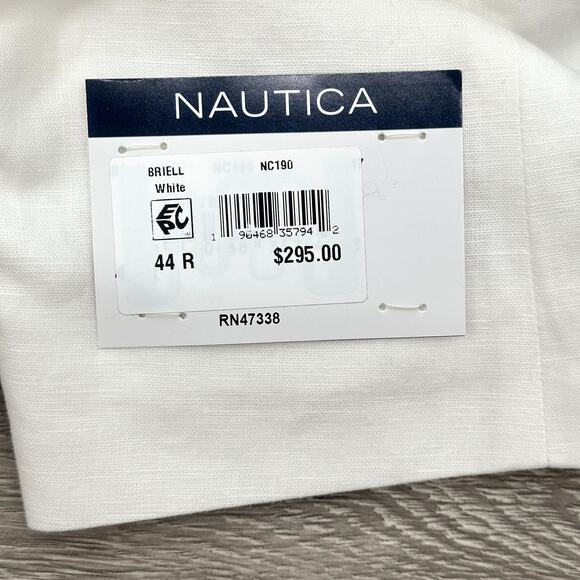 NAUTICA Brielle Men's Modern Fit Linen Blend Sport Coat White - Sz 44R (c) NWT - Picture 10 of 10